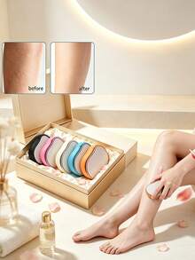5/1pc Unisex Crystal Painless Hair Removal Device, Easily Removes Hair On Back, Arms And Legs! No Physical Depilation Required, Reusable And Easy To Clean, Convenient To Carry. - Multicolor - View 2