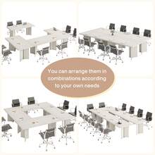 Tribesigns 160 Conference Table, 160CM L X 80CM W X 75CM H Inches Rectangular Meeting Table, Large Modern Seminar Boardroom Desk For Office Meeting Conference Room - A - View 6