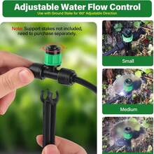Push In Drip Irrigation 360 Degree Eddy Current Drip Irrigation Nozzle Irrigator, Adjustable 360 Degrees, Made Of High-Quality Plastic Material, Suitable For Garden Irrigation Systems - A - View 9