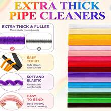 1153pcs Pipe Cleaner Flower Kit, Multicolor Bouquet Handmade Kit With Tutorial Video, 16 Color Flower Making Kit With Chenille Stem, Suitable For Tulip, Lily, Lavender Flowers, Birthday Gift, Graduation Gift, DIY Art And Creative Handicraft Project - Bouquet Set - View 3