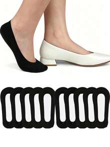 2/4/5/6/10/20 Pairs Women's Ultra Low Cut Invisible Socks, Non-Slip Nylon Foot Socks, Suitable For Flats, Loafers, High Heels, Daily Wear - Multicolor - View 21