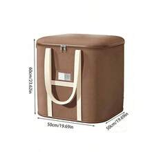 1pc Extra-Large Storage Bag For Quilts And Clothes, Dustproof Moving And Packing Bag, Suitable For Home Storage - Brown - View 9