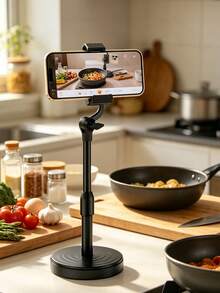1pc/2pcsAdjustable Height Phone Stand, 360° Rotatable Desktop Phone Holder, Universal Cell Phone Mount For Live Streaming, Video Calls & Watching - Multicolor - View 4