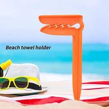 4pcs Outdoor Beach Towel Clips - Securely Hold Towels And Sheets, For Camping And Beach Trips - Multicolor - View 8