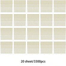 1650 件自粘珍珠贴纸，4 种尺寸，白色珍珠珠宝装饰，适用于面部、身体、指甲、头发、手机、工艺品，0.12 英寸/0.16 英寸/0.2 英寸/0.24 英寸 - 金色 - 查看 14
