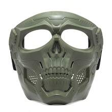 戶外戰術骷髏面罩附護目鏡，摩托車越野騎行全臉防護面罩，防風防塵，騎行裝備配件，保護面罩，萬聖節與節日禮物 - 彩色 - 查看 13