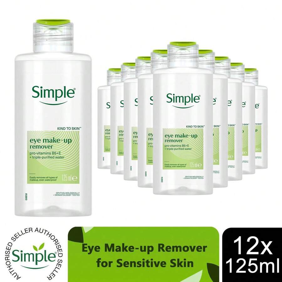 Simple Kind To Skin Eye Make-Up Remover 12x125ml - Green - View 1