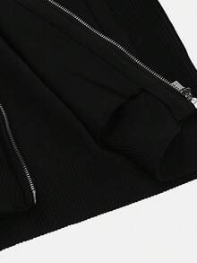 Adidas Men's WUZONG WEN FZ S Knit Jacket Without Hood KE4078 - Black - View 5