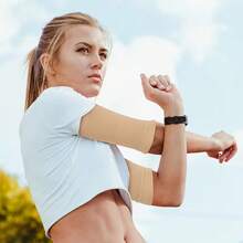 1 Paar schlanke Armstulpen - Sauna-Schweißbänder für verbesserte Trainingsergebnisse, leichte langärmelige Armstulpen, Ellbogenstulpen für Training, Fitness, Sport, Yoga Zubehör, Sportzubehör, Fitnesszubehör - Verschiedenfarbig - Übersicht 8