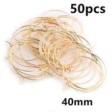 50pcs 20-40mm Beading Hoops Earrings Big Circle Ear Hoops Earrings Wires For DIY Jewelry Making Accessories Supplies - Circle Hoops - View 47