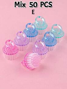 2/4/10 buah Sikat Pembersih Kuku Bentuk Cincin, Sikat Debu Lembut untuk Membersihkan Kuku Jari Tangan dan Kaki, Alat Pembersih Kuku Kecil - MultiWarna - View 21