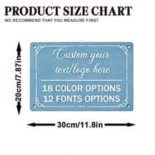 2D Flat - [Custom] Personalized Metal Decorative Plaque - Galvanized Steel Material, For Decoration, 30X20Cm Custom Material, Text And Slogan Wall Decor, Suitable For Installation On Walls, Rooms, Doors, Patios - Multicolor - View 11