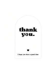 100pcs/Roll Pink Thank You Sticker Rectangular Sealing Sticker For Gift Packaging, Decorative Label, Gift Box And Baking Box, Glossy Paper,Gift Decoration Labels, Non Adhesive Stickers For Holidays, Parties, Gifts, Baking Packaging - Multicolor - View 6
