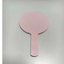 1pc Round Handheld Makeup Mirror, New Sweet Girl Style, Portable Makeup Mirror, Suitable For Home, Outdoor, School, Compact And Convenient To Carry, Perfect For Back To School Season - Multicolor - View 6