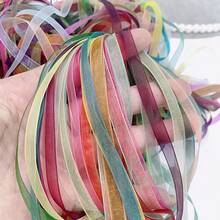 30 buah Pita Organza Lebar 6mm - Pita Chiffon Transparan, Untuk Kemasan, Buket Pernikahan dan Karangan Bunga Pesta, Bahan Kain Renda - Beraneka warna - View 4