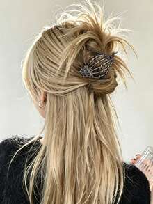 1pc Holiday Skeleton Claw Metal Hair Clip,Niche Stylish Hairpin Accessory,Gifts For Women Summer Outfits - Multicolor - View 14
