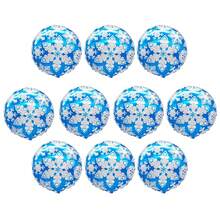 18 Inch Snowflake Print Balloons Winter Birthday Party Theme Party Christmas Decoration - Multicolor - View 7