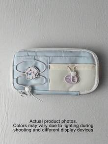 New Cute Unique Large Capacity Multi-Layer Drawstring Pencil Case/Cosmetic Bag, High-Quality Stationery Storage Bag, Suitable For Middle School Girls, Portable School Supplies Storage, Pencil Pouch, Student Backpack - Multicolor - View 11