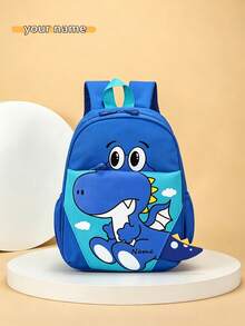 1pc Personalized Back To School Cute Dinosaur Backpack, Zipper Closure Nylon Material, Adjustable Shoulder Straps, Hand-Carry, Suitable For School, Shopping, Daily Outings, Outdoor Trips. Birthday Gift. - Multicolor - View 15