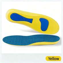 Arch Support Shock Absorbing Breathable Shoe Insoles For Daily Sports Walking - Yellow - View 11