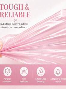 30 Pink Drawstring Trash Bags, Rose Scented Thickened Leak-Proof Garbage Bags, 4-5 Gallon Small Capacity, Durable And Sturdy, Suitable For Bathroom, Kitchen And Daily Home Use - Pink - View 9