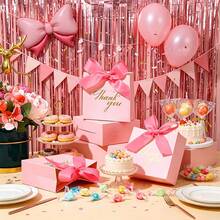 10 piezas de bolsas de regalo impresas en rosa, adecuadas para bodas, fiestas de cumpleaños, eventos empresariales y embalaje de regalos - Bolsas de embalaje - Ver 2