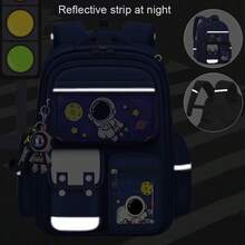 3pcs Space Astronaut Boys Large Capacity Backpack Set With Lunch Bag, Pencil Case And Pendant - Sets - View 5