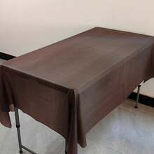 1pc Plastic Tablecloth, 54 X 108 Inch Disposable Tablecloth, Suitable For Parties, Picnics And Weddings, Rectangular, Multiple Colors Available - Square Tablecloth - View 16