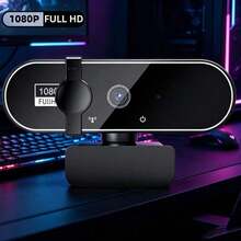 1080P HD Webcam For Computer, Suitable For Online Classes, Meetings And Live Streaming, With USB Connection, Built-In Microphone, Auto Focus And Full HD Function - View 8