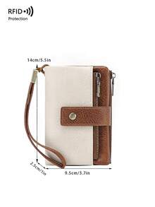 New Cross-Border RFID Anti-Theft Women's Wallet, Multifunctional Tri-Fold Short Purse, Vintage Large Capacity Coin Pouch - White - View 9