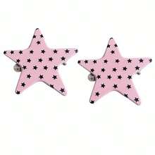 2pcs New Fashion Star & Polka Dot Hair Clips For Women, Personalized Seamless Bangs Clips, Simple Side Hair Clips, Sweet Hair Accessories For Ladies And Girls - Multicolor - View 13