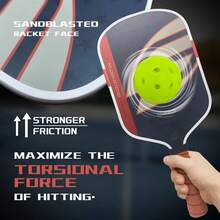 1pc T700 Carbon Fiber Pickleball Paddle & Paddleboard & Racket 16mm PP Honeycomb Reinforced Core, Anti-Slip Grip | Professional Grade Paddle Unisex, Enhance Spin, Friction, Control, Power And Stability, Outdoor Sports Essential, Must-Have For Outdoor Fitness Enthusiasts - Paddle & Bundle - View 4