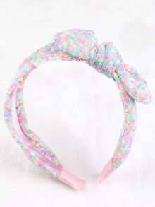 1pc Kids Colorful Sequin Fabric Knotted Headband For Kids Daily School Wear - Multicolor - View 14