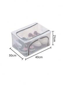 Transparent Shoe Storage Box Foldable Under-Bed Storage Organizer For Shoes Clothes & Home Organization No Assembly Shoe Rack Waterproof Closet Storage For Bedroom Living Room Dorm Under The Bed Shoe Cover Room Decor Home Decor Back To School - Multicolor - View 13