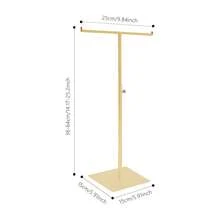 YUNRUX Handbag Stand, T-Shaped Adjustable Metal Handbag Holder, Handbag Rack With Two Hooks - 2pcs - View 2