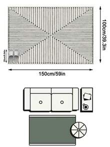 1pc Nordic Modern Minimalist Abstract Geometric Line Design - Rectangular Soft Faux Cashmere Machine Washable Area Rug, Suitable For Living Room, Bedroom, Entryway, Bathroom, Hallway, Patio, Kitchen, Indoor/Outdoor, All-Season Large Size Floor Mat, Home Decor - Multicolor - View 13