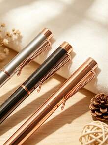 Personalized Customized Business Ballpoint Pen, Optional With Pen Box, Optional UV/Laser Engraved Text, Suitable For Business, Office Use And Graduation Gift, Multiple Colors Available, Practical Stationery Gift - Round - View 6