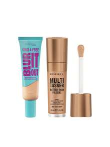 Rimmel [Bundle] Kind & Free Blur It Out Mattifying Skin Tint 010 Rose Ivory 30 Ml + Multi-Tasker Better Than Filters Highlighter & Anti-Aging Primer 002 Fair Light 30 Ml - 010 Rose Ivory+002 Fair Light - View 1