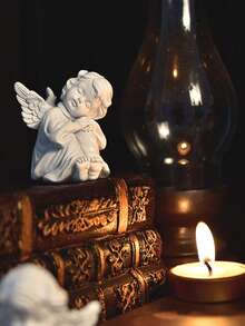 1pc Contemplative Angel Design Home Decor Resin Material, Meditation Angel Statue Craft - Perfect Gift For Birthday, Graduation, Suitable For Indoor And Outdoor Decoration, Prayer Room, Garden, Home And Office - Spiritual Gift Creative - 1PC - View 10