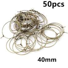 50pcs 20-40mm Beading Hoops Earrings Big Circle Ear Hoops Earrings Wires For DIY Jewelry Making Accessories Supplies - Circle Hoops - View 30