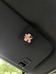 1pc Cartoon Balloon Puppy PVC Soft Rubber Car Sun Visor Clip, Multi-Function Fashion Glasses Card Holder - Multicolor - View 5
