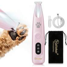 ENSSU Pet Electric Grooming Clipper With LED Light, Dog Paw Trimmer, Wide Blade Electric Dog Grooming Scissors With LED Display, Pet Micro Precision Trimmer, Rechargeable Clipper For Paws, Ears, Face, Butt And Eyes - Multicolor - View 12
