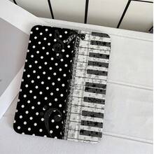 黑白波點鋼琴音符蕾絲印花平板保護殼，附筆槽，相容 iPad 10代 Smart Cover/11(A16 2025)/相容 Galaxy S9/S7/S10+/相容 /相容 - 彩色 - 查看 10