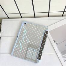 深棕色薄荷波點印花保護翻蓋平板電腦保護殼，附筆槽，相容 iPad 第 10 代 Smart Case/11(A16 2025)/相容 Galaxy S9/S7/S10+/相容 /相容 - 彩色 - 查看 8