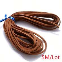 WGRXIRANYKM 5/10/20M Korean Velvet Leather Cord Double-Sided Velvet DIY Handmade Jewelry Accessories Woven Bracelet Necklace Rope - Korean Wool Yarn - View 31