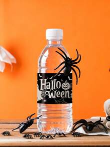 16 buah Stiker Botol Minum Halloween, Motif Hantu Kelelawar, Cocok untuk Dekorasi Halloween, Dekorasi Trick or Treat untuk Halloween, Dekorasi Rumah, Dekorasi Meja Dapur, Hadiah Halloween, Dekorasi Musim Gugur - Halloween - View 7