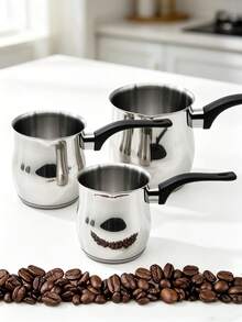 Stainless Steel Milk Pot Non-Slip Handle Small Saucepan, Multi Size Pour Spout Coffee Milk Warmer For Stovetop Induction Cooker, Portable Turkish Coffee Pot For Home Kitchen Heating Milk Chocolate - Multicolor - View 8