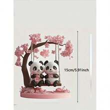 1pc 2D Flat Pink Panda And Cherry Blossom Tree Desktop Decor, Suitable For Decorating Restaurant, Kitchen, Living Room, Office, Cafe, Holiday, Party, Etc., Perfect As A Direct Gift For Mother's Day And Friends - Multicolor - View 5