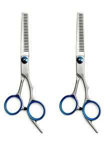 2pcs/1pc Professional Hair Scissors And Trimmer Set - Stainless Steel Black Gold Hair Scissors Set With Styling Comb, Ergonomic Design Salon Grade Home Haircutting Tools, Perfect Gift For Hairstylists - Multicolor - View 20