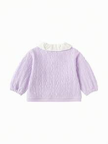 Balabala Girls Casual Jacket Sweet Style Lightweight Outerwear Soft Coat For Autumn Daily Wear - Pink Purple - View 5